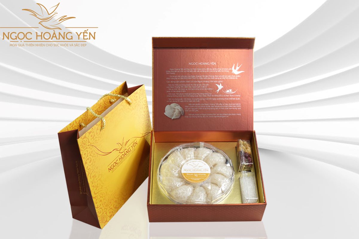 Hộp quà yến sơ chế đắp sợi 100g