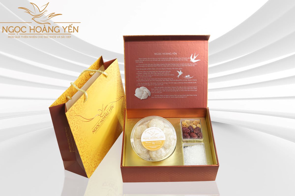 Hộp quà yến sơ chế dạng viên 100g Ngọc Hoàng Yến