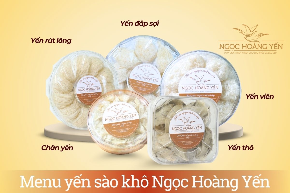 Menu yến sào khô Ngọc Hoàng Yến