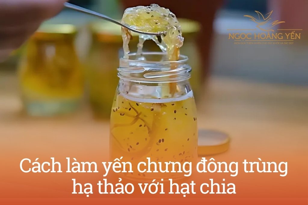 Cách làm yến chưng đông trùng hạ thảo với hạt chia