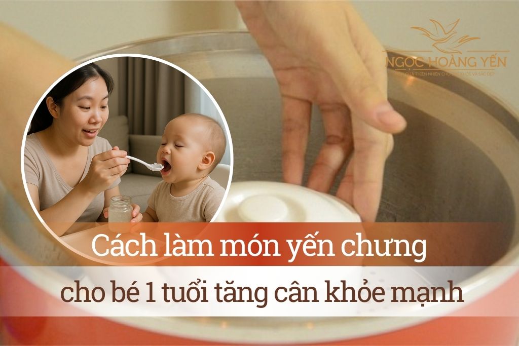 Cách làm món yến chưng cho bé 1 tuổi tăng cân khỏe mạnh