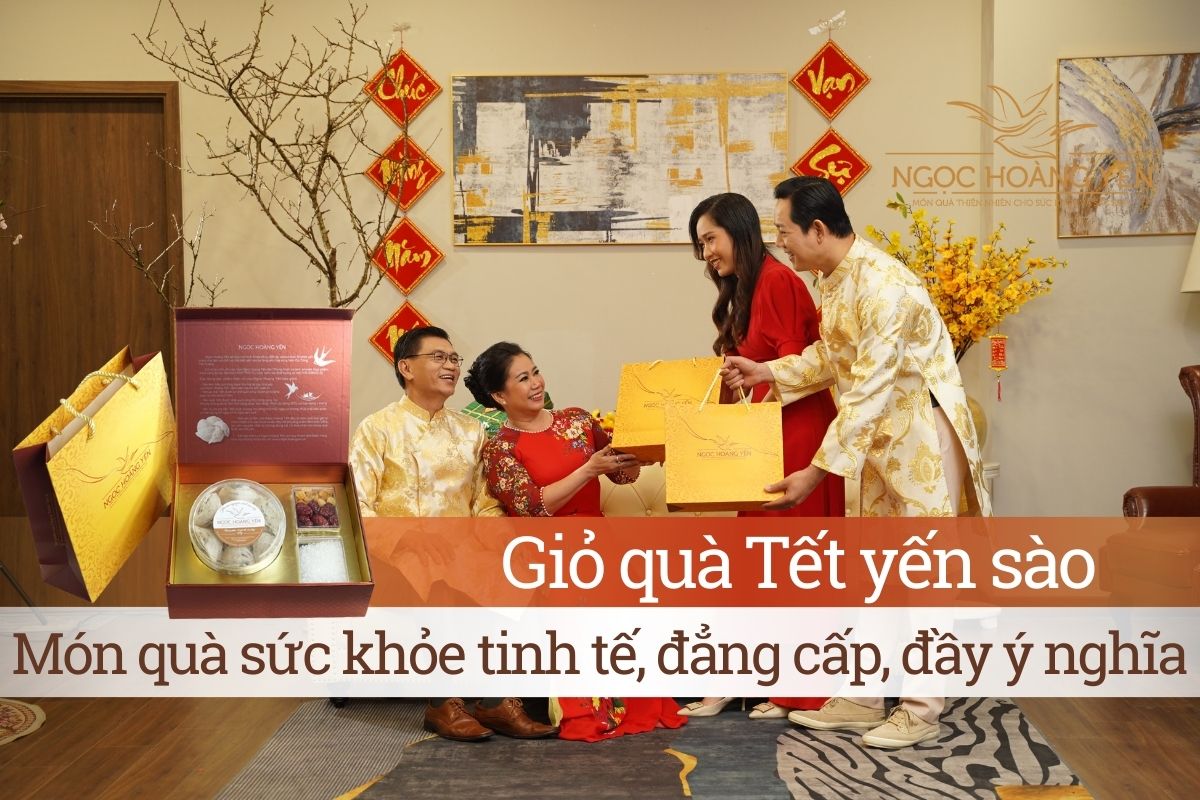 Giỏ quà Tết yến sào: Món quà sức khỏe tinh tế, đẳng cấp, đầy ý nghĩa