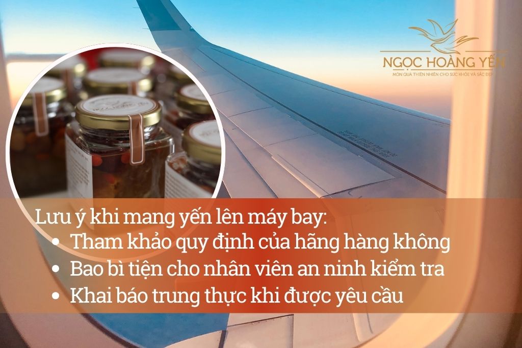 Lưu ý khi mang yến lên máy bay