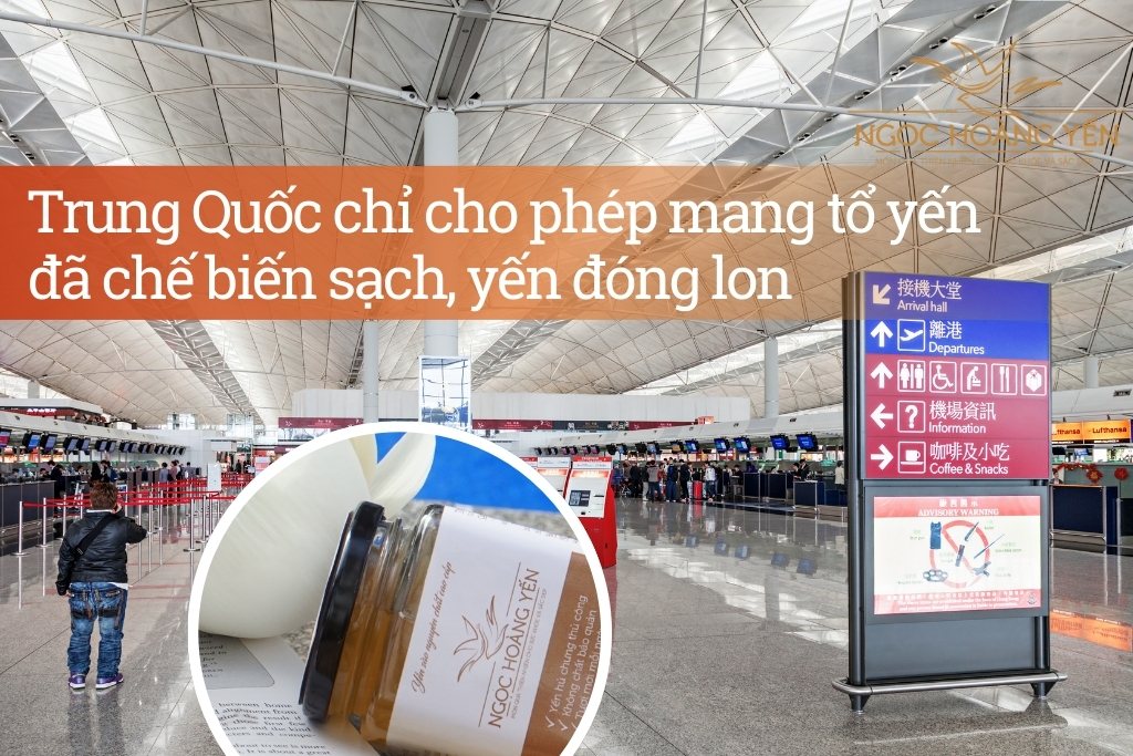 Trung Quốc chỉ cho phép mang tổ yến đã chế biến sạch, yến đóng lon