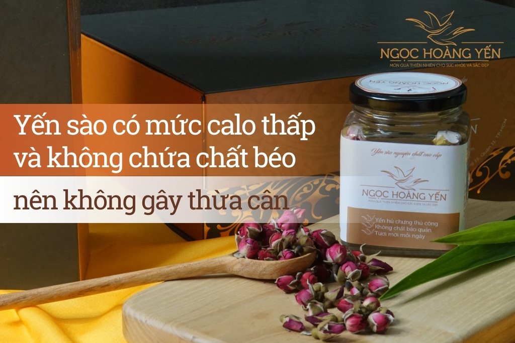 Yến sào có mức calo thấp và không chứa chất béo nên không gây thừa cân