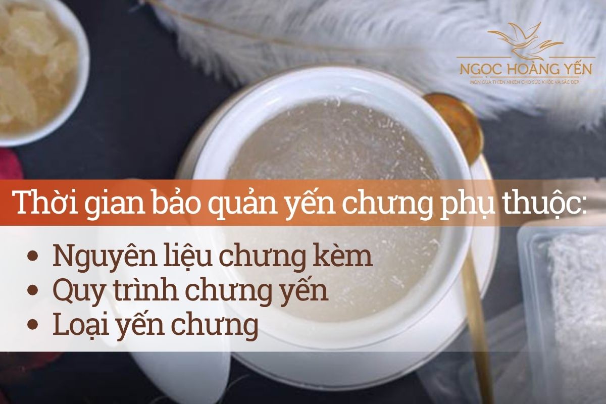 Yếu tố quyết định thời gian bảo quản yến