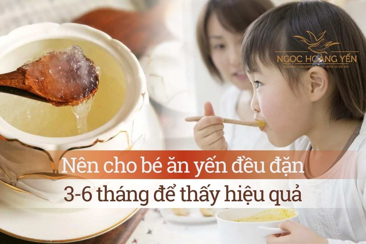 Nên cho bé ăn yến đều đặn 3-6 tháng để thấy hiệu quả