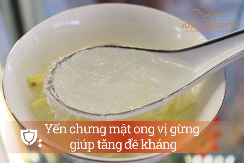 Yến chưng mật ong vị gừng giúp tăng đề kháng