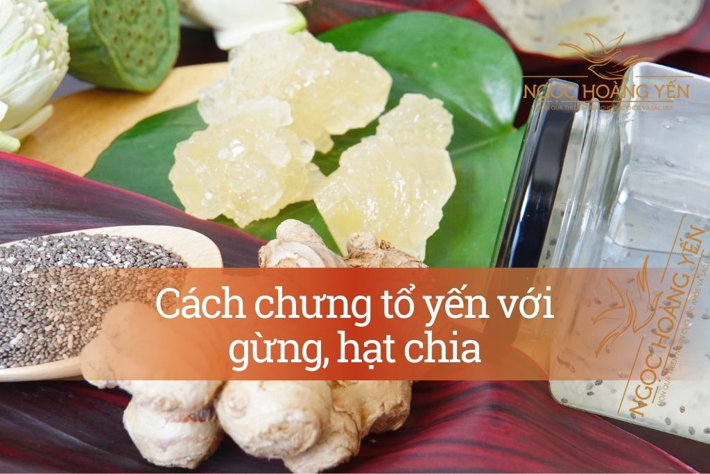 Cách chưng tổ yến với gừng, hạt chia