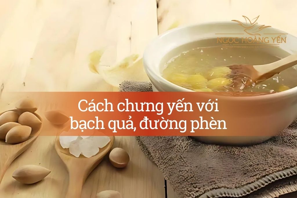 Cách chưng yến với bạch quả, đường phèn