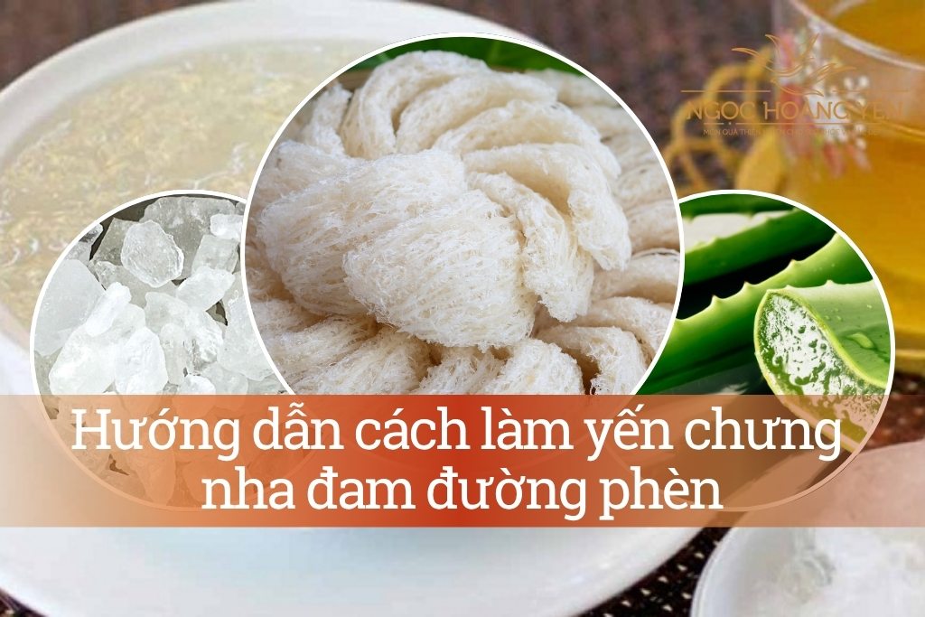 Hướng dẫn cách làm yến chưng nha đam đường phèn