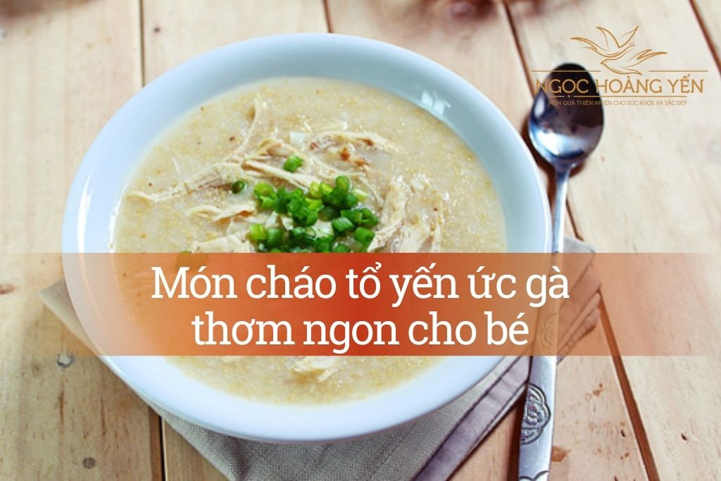 Món cháo tổ yến ức gà thơm ngon cho bé