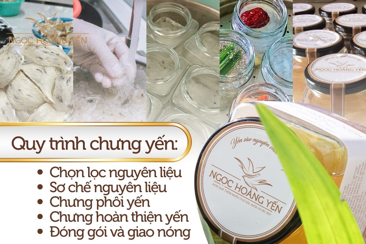 Quy trình chưng yến Ngọc Hoàng Yến