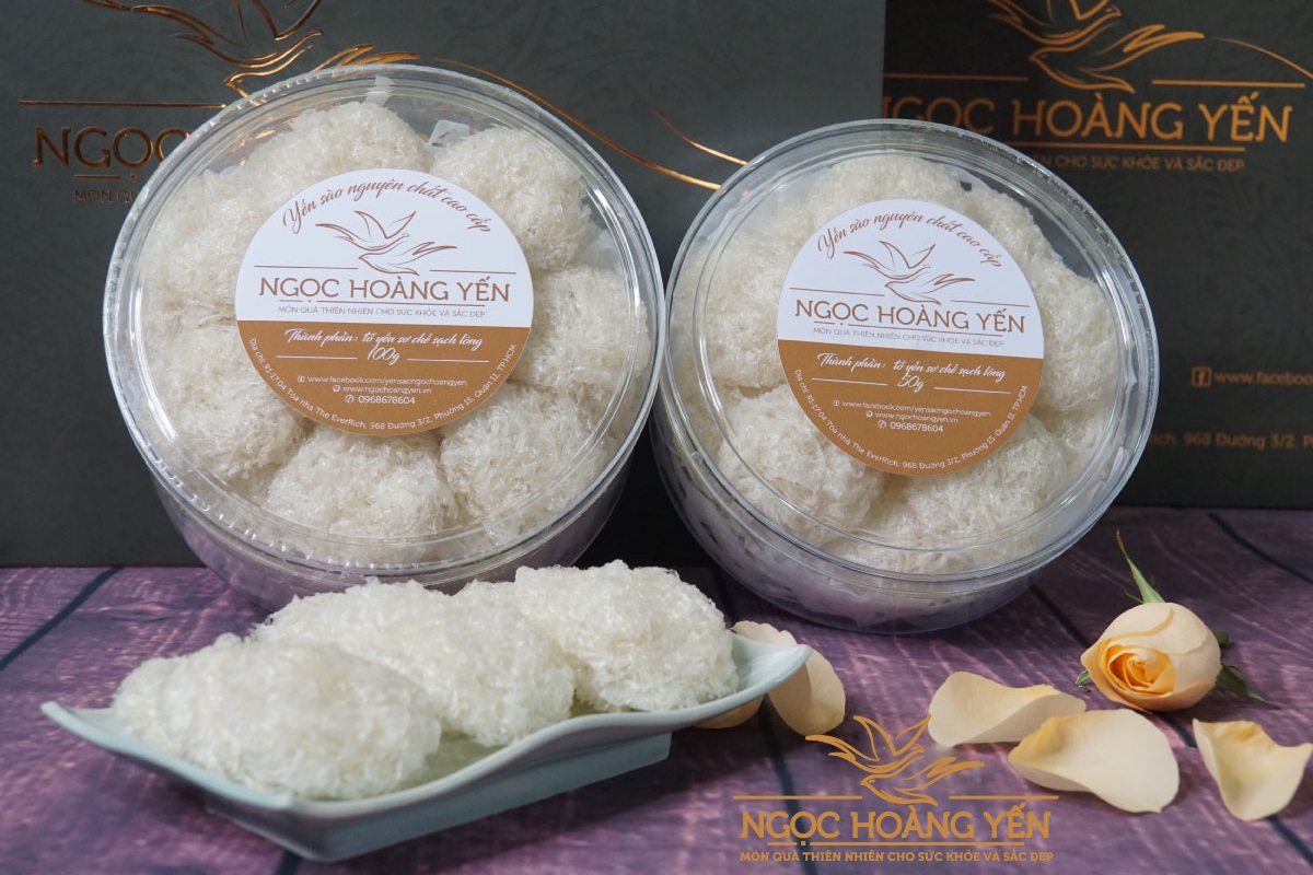 Yến sơ chế sạch lông dạng viên