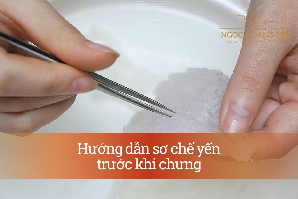 Hướng dẫn sơ chế yến trước khi chưng