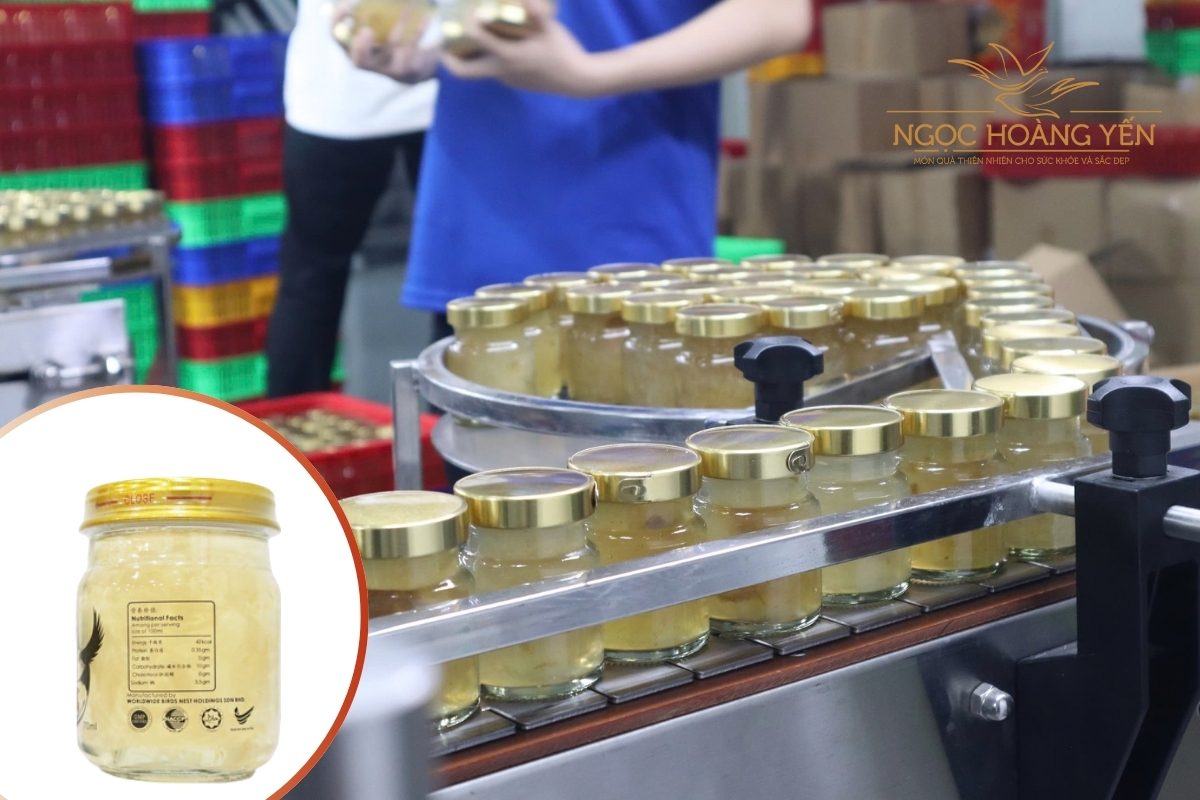 Hình ảnh yến chưng hũ công nghiệp