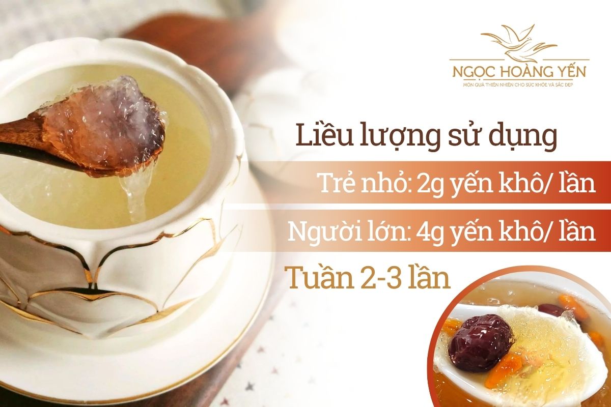 Liều lượng sử dụng yến sào