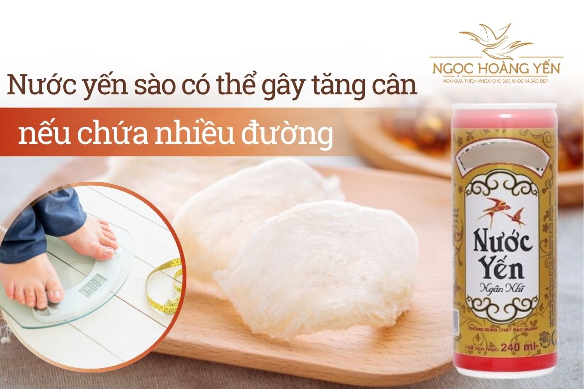 Nước yến sào có thể gây tăng cân nếu chứa nhiều đường