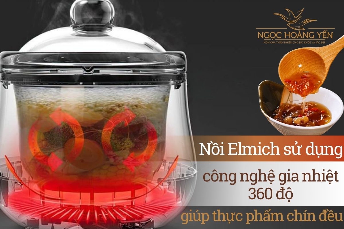 Nồi Elmich sử dụng công nghệ gia nhiệt 360 độ giúp thực phẩm chín đều