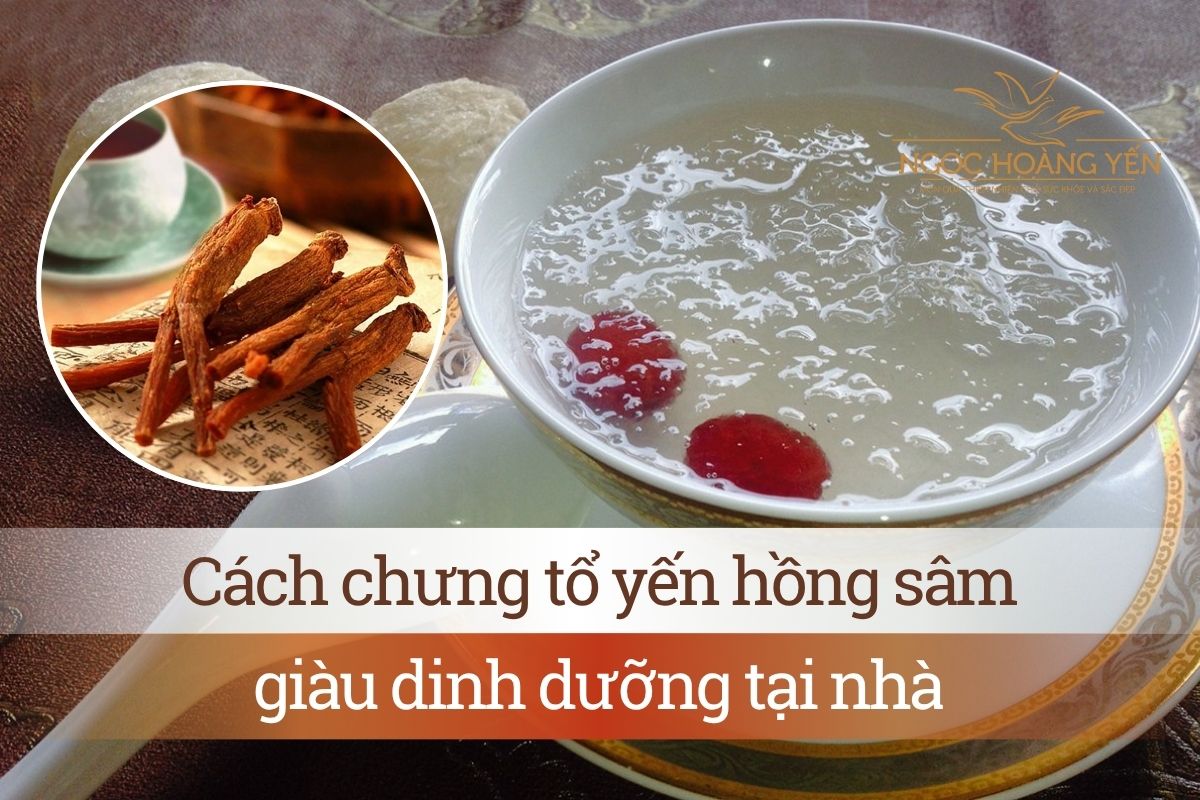 Cách chưng tổ yến hồng sâm giàu dinh dưỡng tại nhà