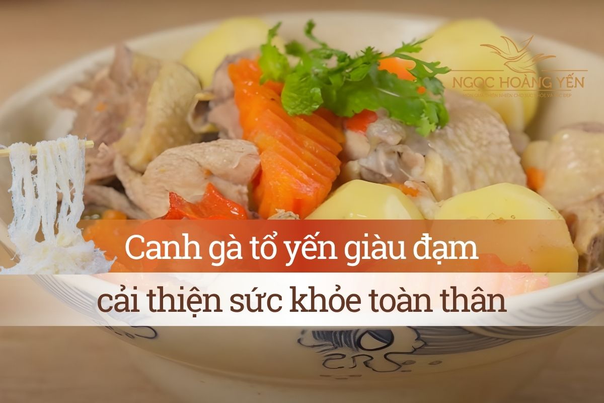 Canh gà tổ yến giàu đạm, cải thiện sức khỏe toàn thân