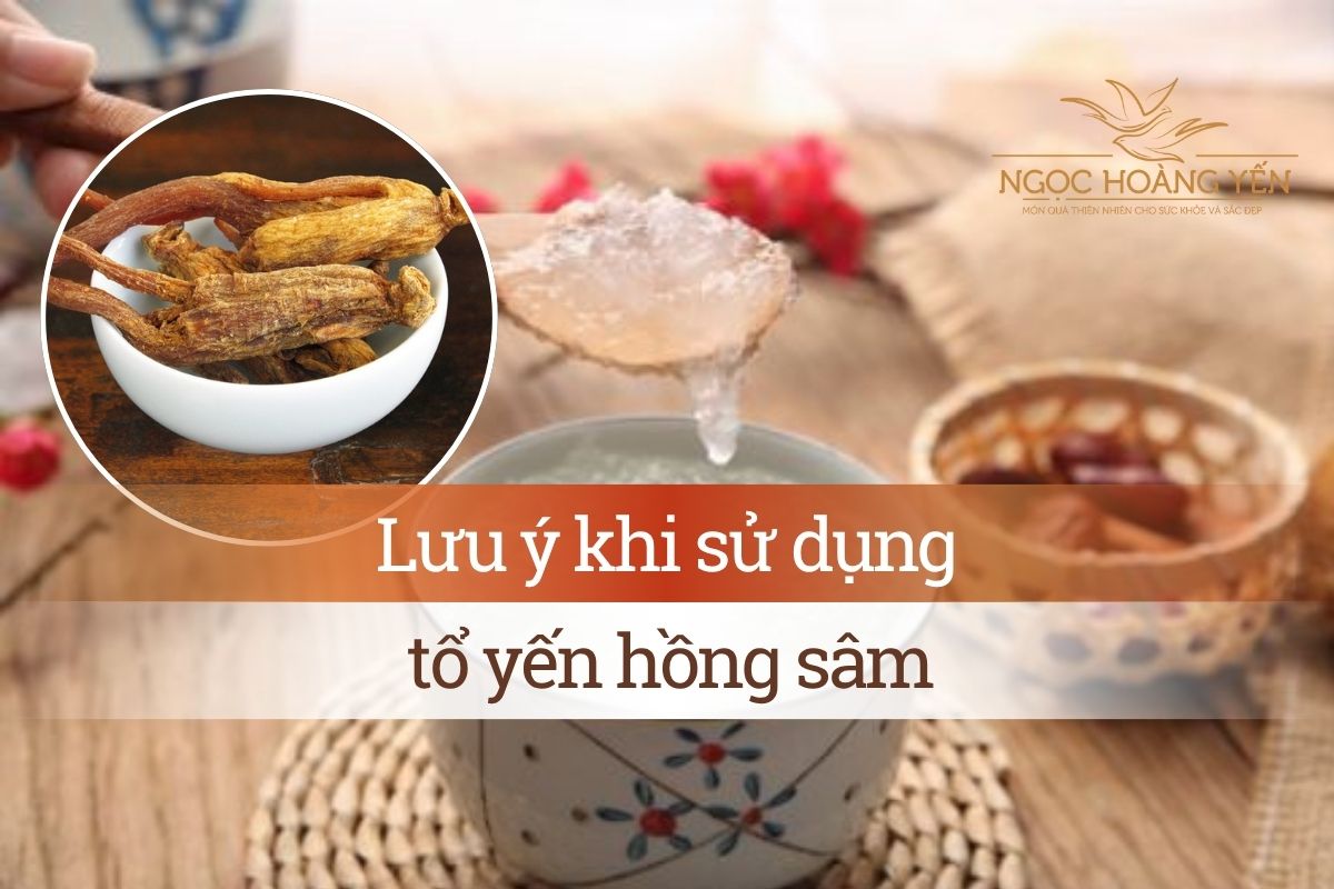 Lưu ý khi sử dụng tổ yến hồng sâm