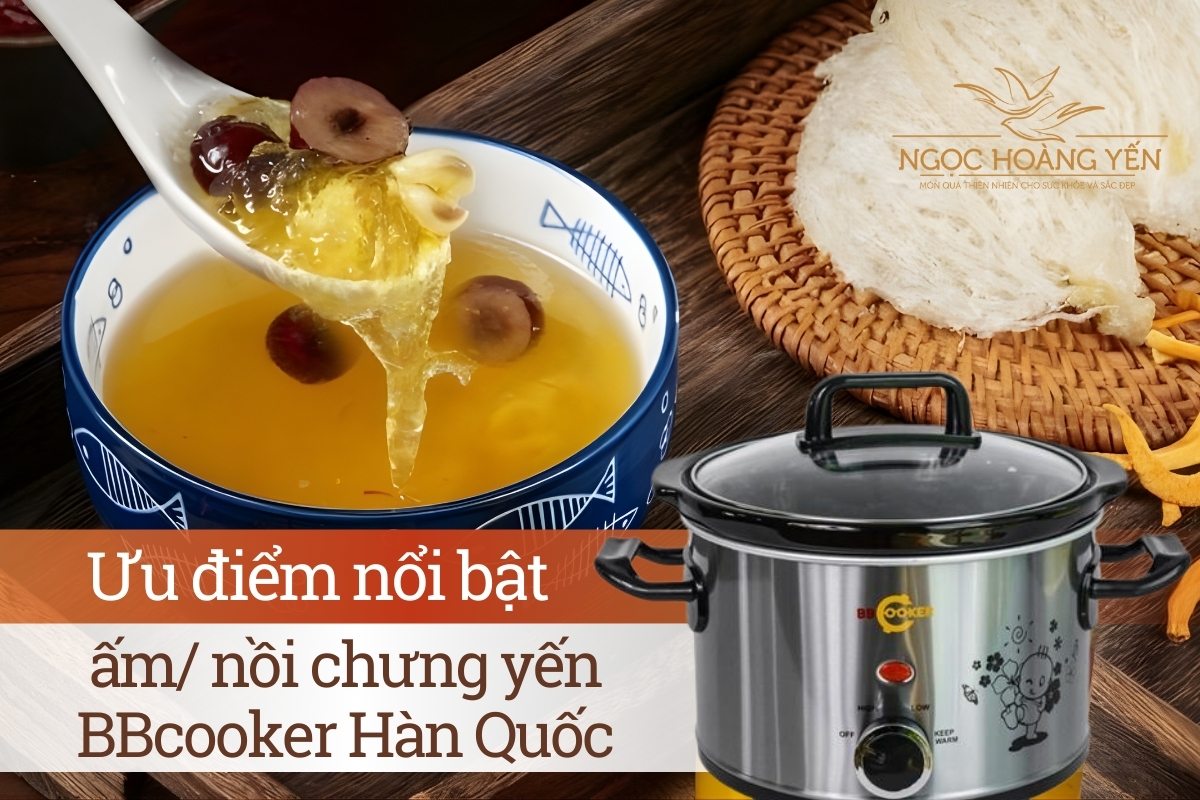 Ưu điểm nổi bật của ấm/ nồi chưng yến BBcooker Hàn Quốc