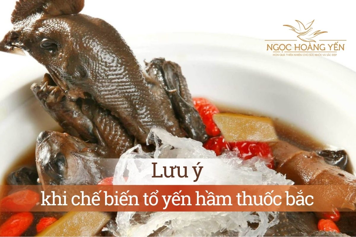 Lưu ý khi chế biến tổ yến hầm thuốc bắc